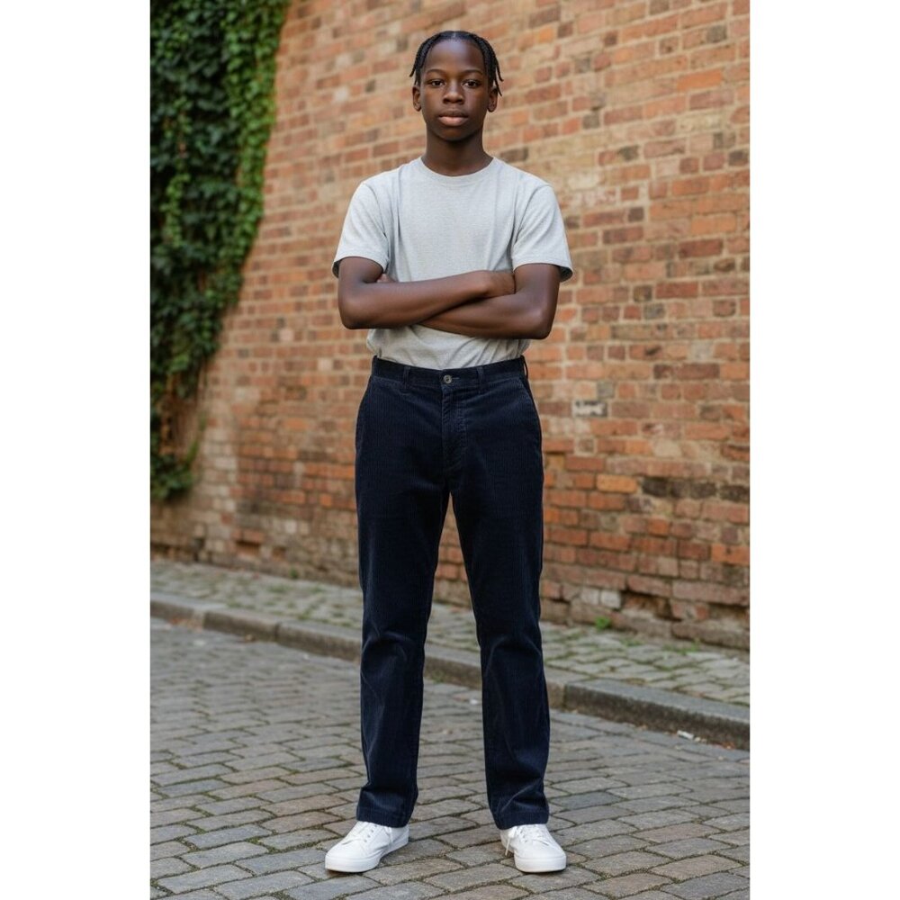 NEW Polo Ralph Lauren Navy Corduroy Pants Boy Size 12 Cotton Blend Classic Fit